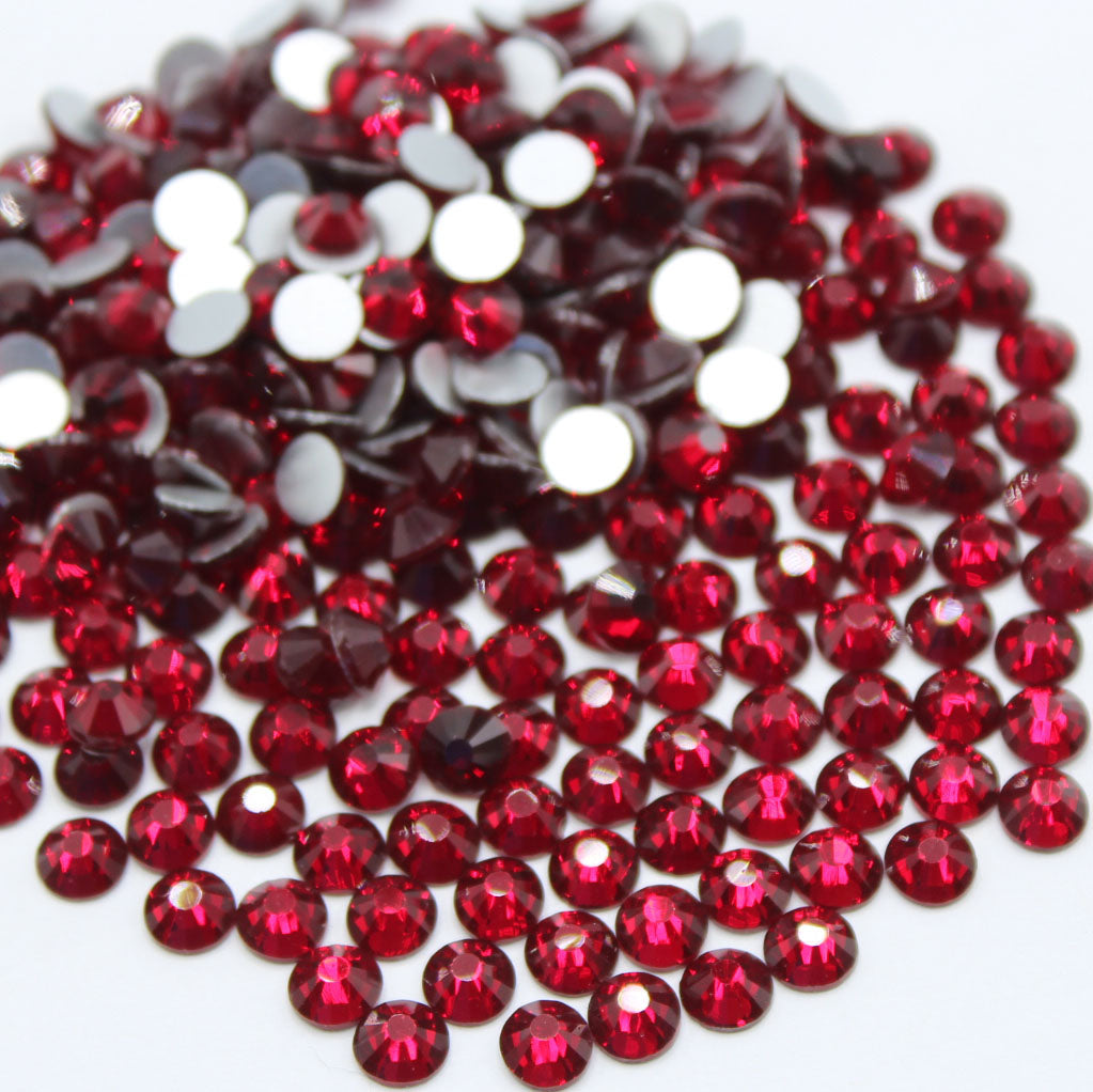 1440Pcs Ruby Red Crystal Rhinestones,Glass Flatback Rhinestones