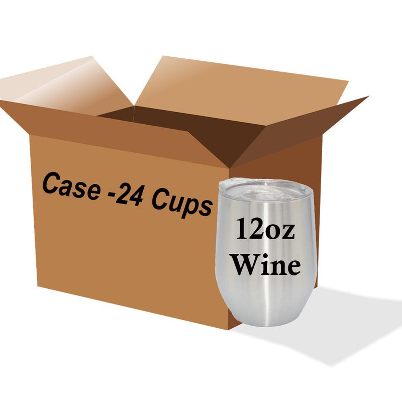 12oz Wine Tumblers - Case/24 Units