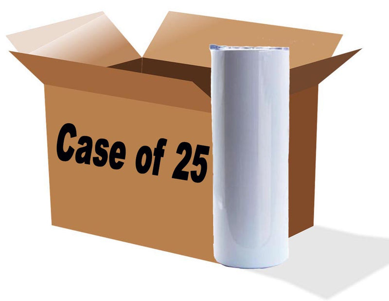 20oz Skinny SUBLIMATION Tumbler - Case of 25