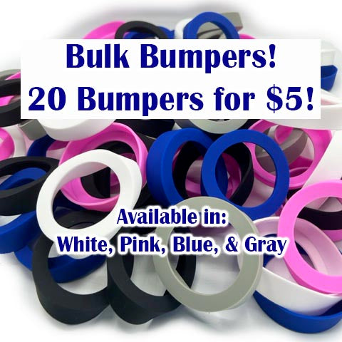 Bulk Silicone Tumbler Bumpers - 20 Bumpers