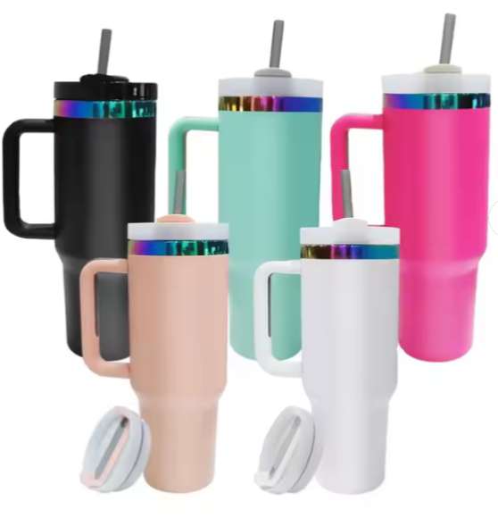 Bulk Case (16 Units): 40oz Powder Coated Tumblers - Mixed Colors