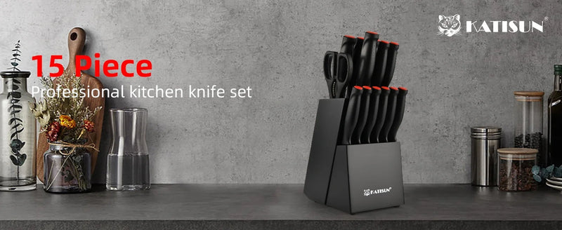 15 Pc High Carbon Stainless Steel Knife Set