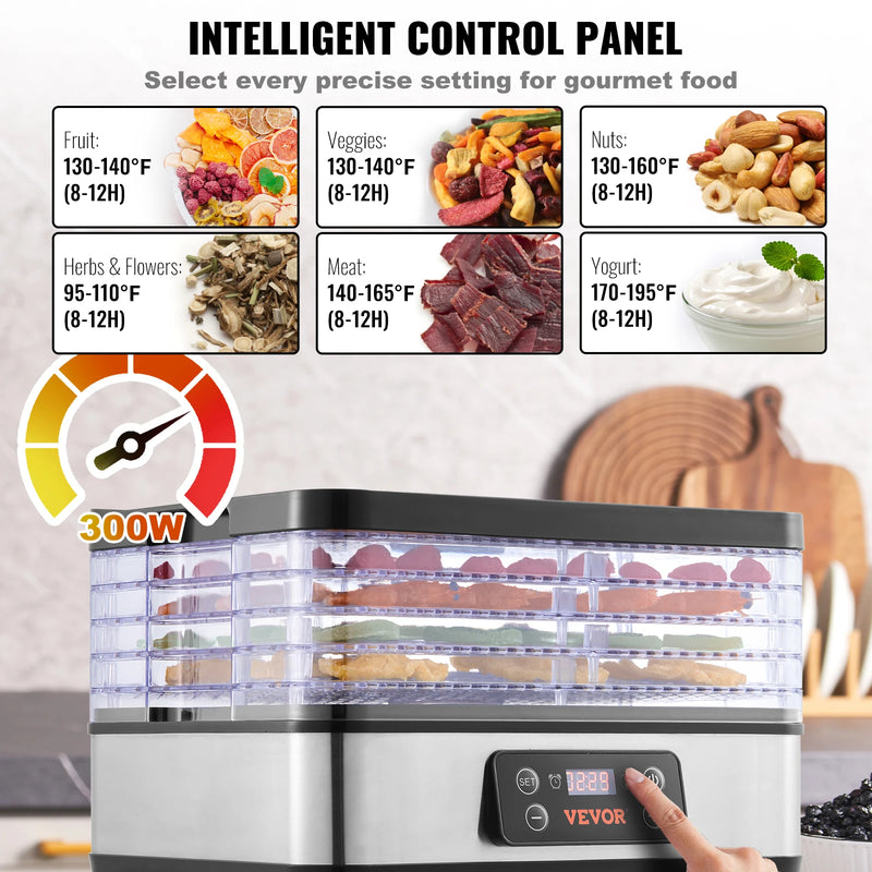 5 Tray Stainless Steel Food Dehydrator