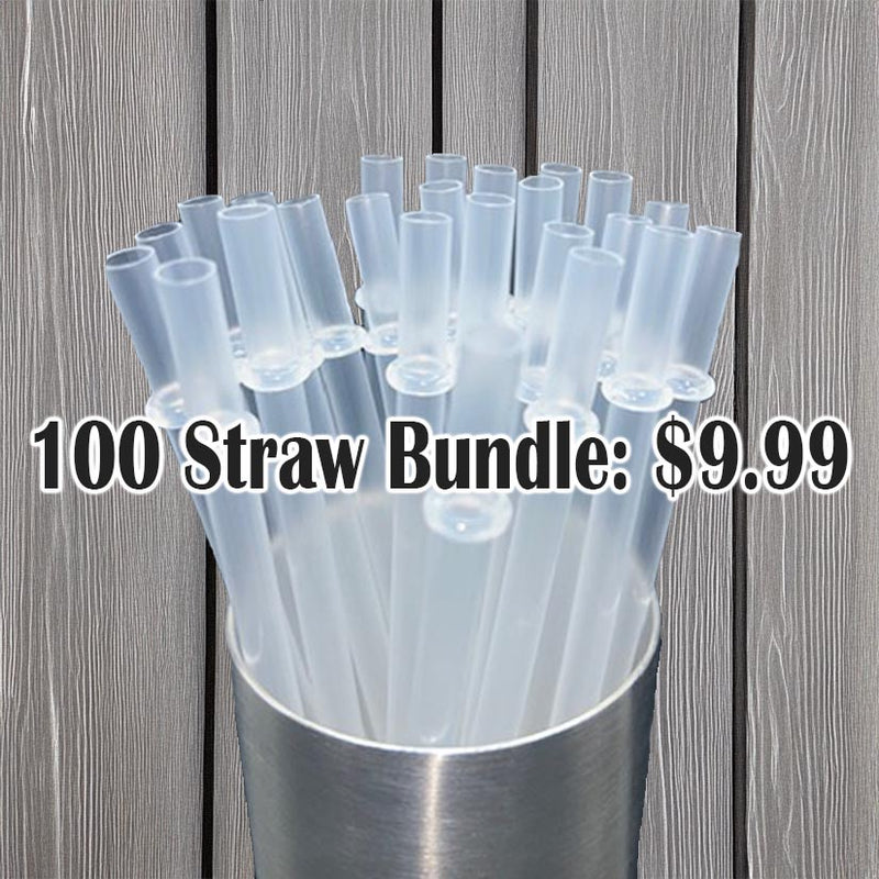 100 Clear Straws Bundle - 10.5 Inches