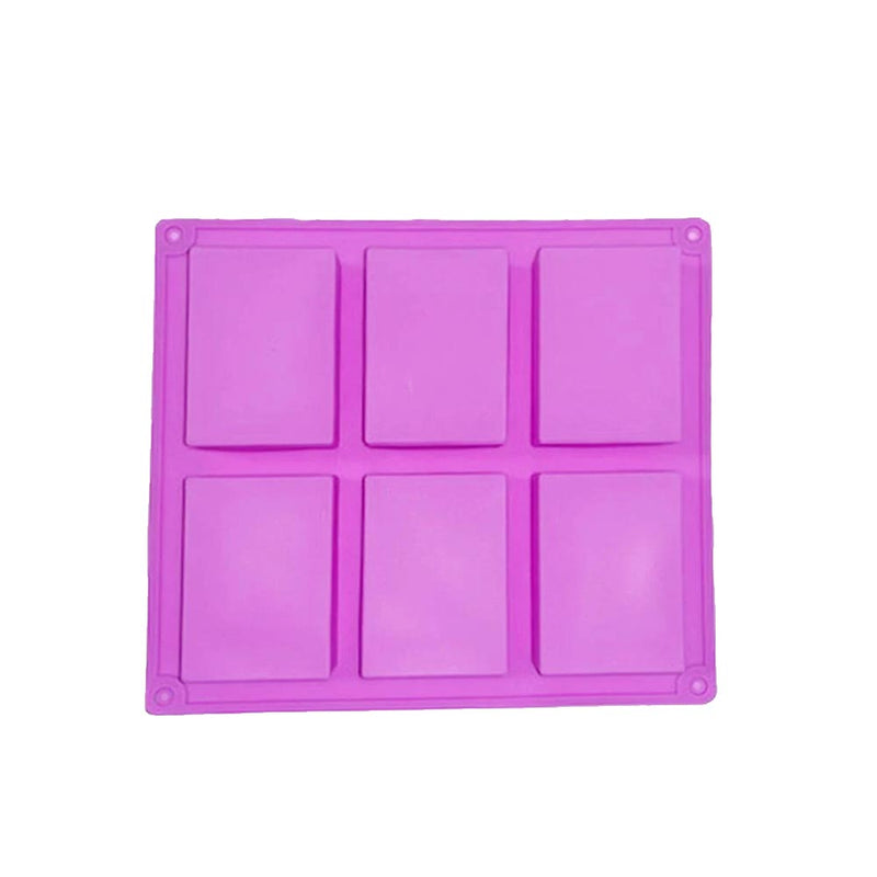 6 Cavity Silicone Soap/Baking Mold - Rectangle