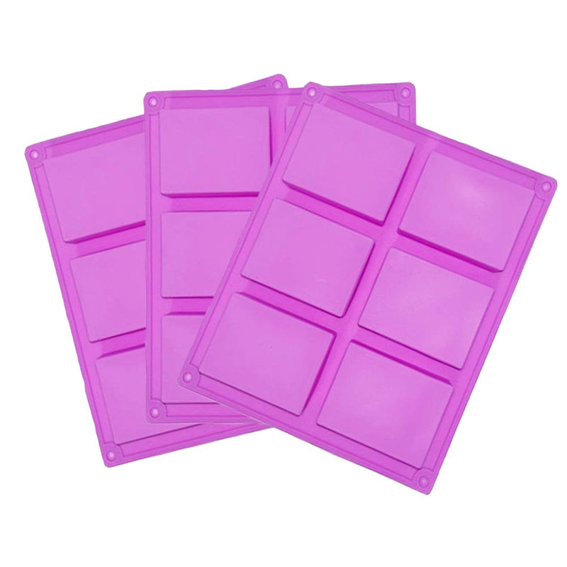 6 Cavity Silicone Soap/Baking Mold - Rectangle