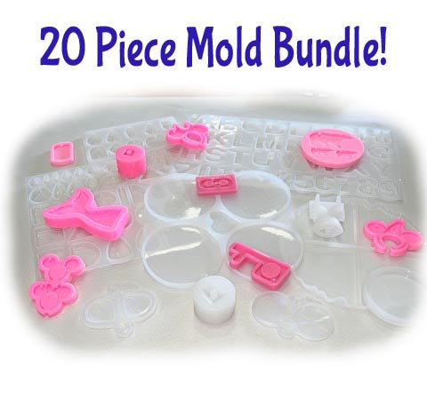 20 Piece Mega Mold Bundle - Silicone Mold Starter Pack