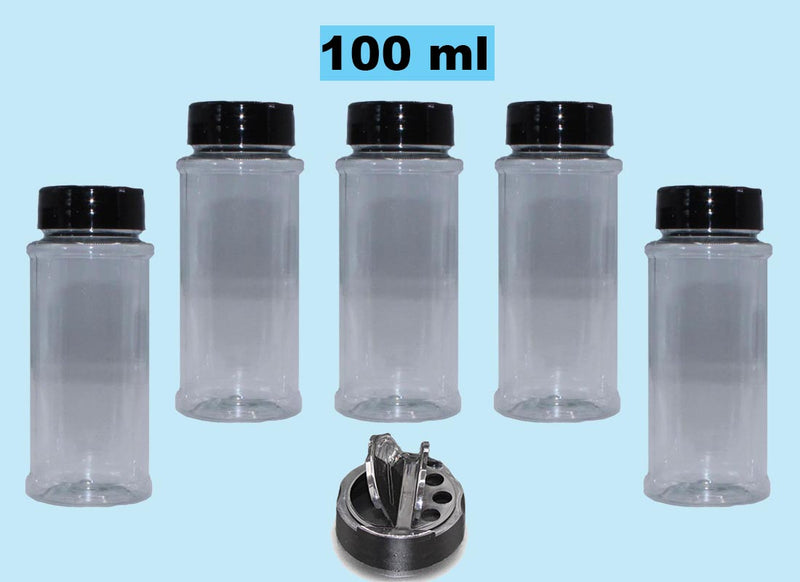 Shakers with Butterfly Cap - 5 Pack - 100ml shakers