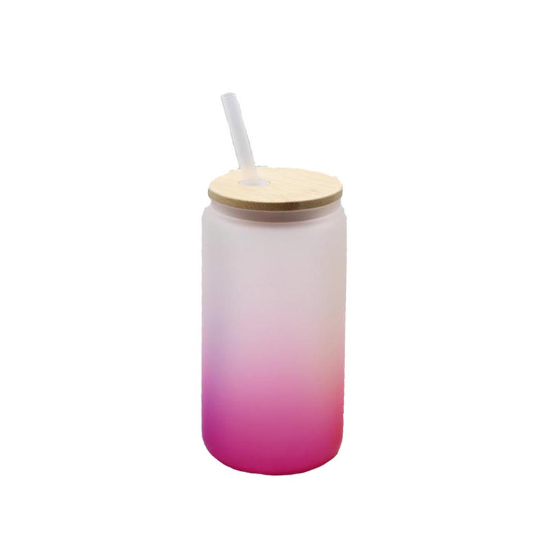 16oz Colorful Sublimation Glass Tumblers In Bulk Cheap With Plastic Lid  Blank Mason Jar For Cola, Beer, Food Cans Set Of 5 From Bdellbeauty, $3.82