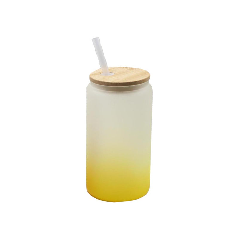 16oz FROSTED COLORED GLASS Sublimation Tumblers