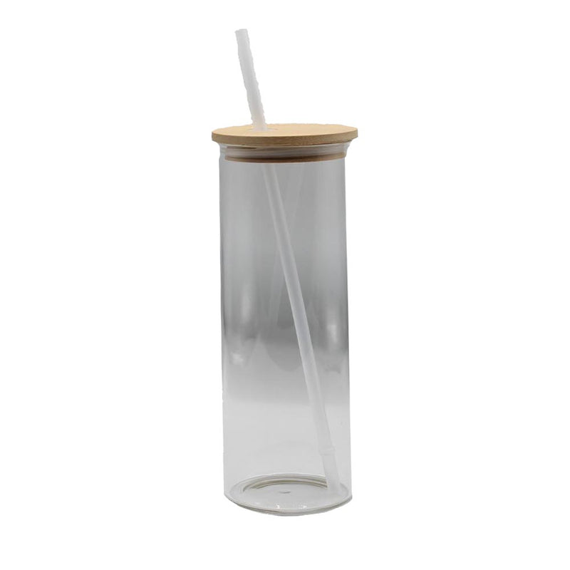 25oz Skinny CLEAR GLASS Sublimation Tumbler