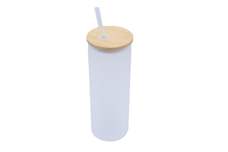 25oz Skinny FROSTED GLASS Sublimation Tumbler