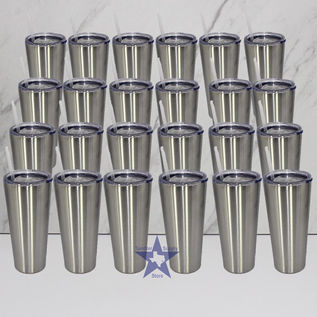 32oz Sublimatable Slim Tumbler W/ Straw – The Stainless Depot
