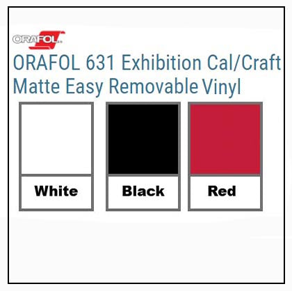 Oracal 631 Matte Removable Vinyl - 12"x12" - 1 Square Foot