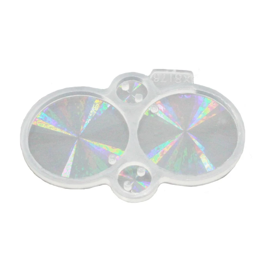 Holographic Earring Jewelry Round Silicone Mold