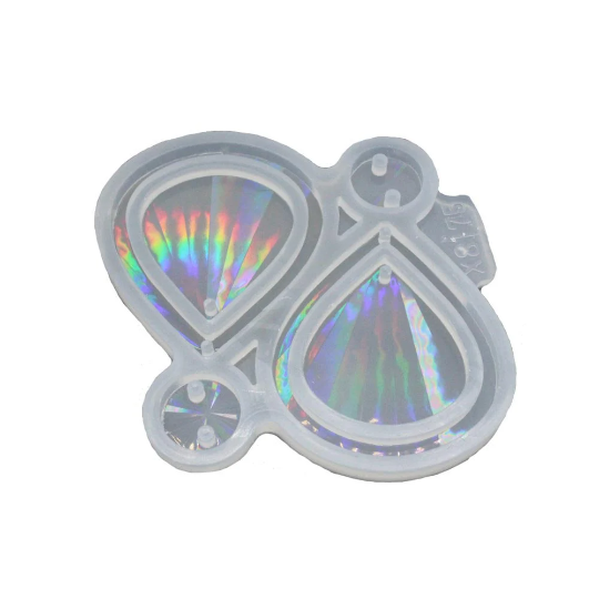 Holographic Earring Jewelry Tear Drop Silicone Mold