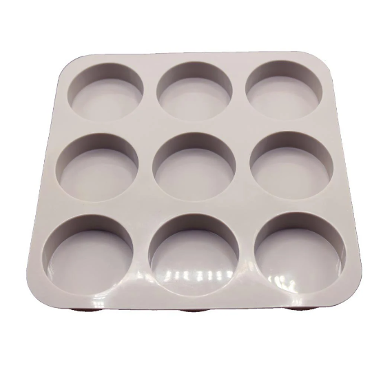 9 Cavity Silicone Soap/Baking Mold - Round