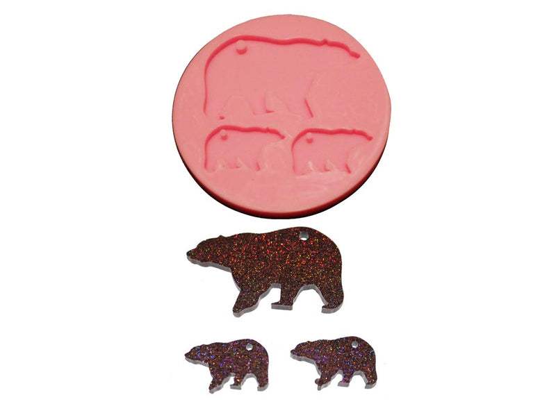 Mama Bear and Cubs Silicone Mold