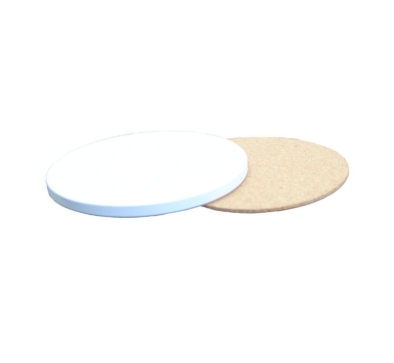 Sublimation Sandstone Table Coaster with Cork Backing 4-Pack