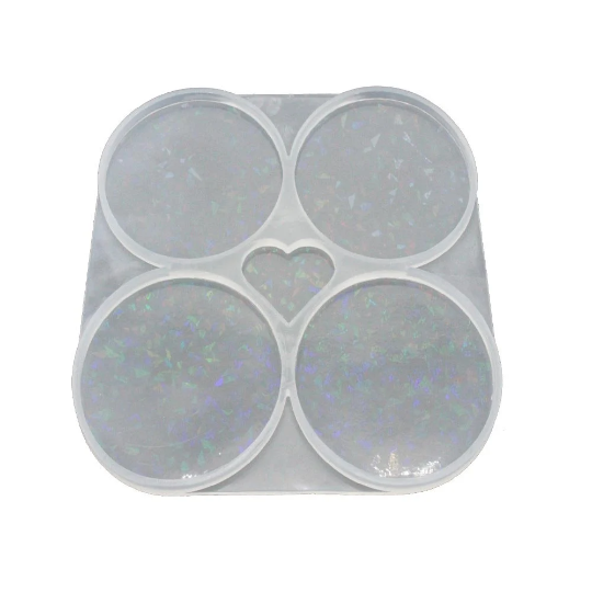 Holographic Crushed Diamond 4 Cavity Silicone Mold