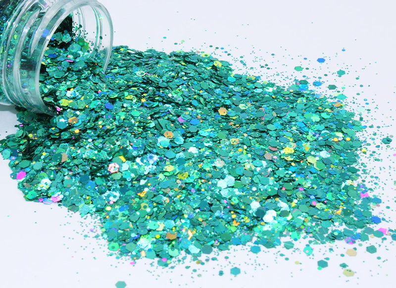 Holographic Turquoise Chunky Mix